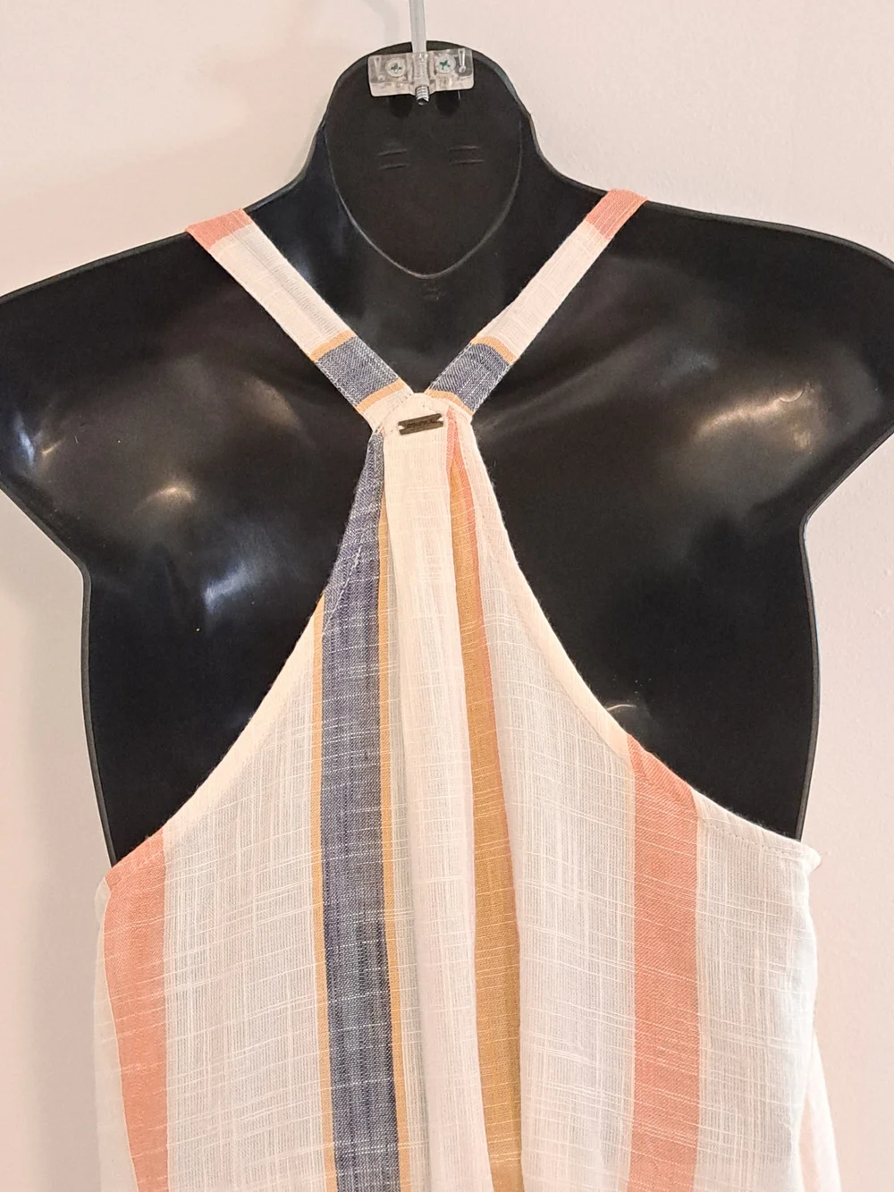 O'Neill Drey Multi Striped Dray Mini Dress Cross Back Straps Size Small NWT - Picture 10 of 10